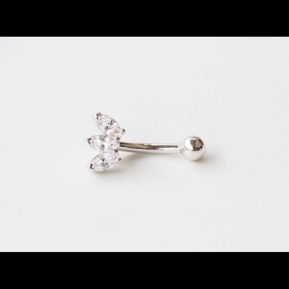 NEW jewelry sterling silver triple marquise
